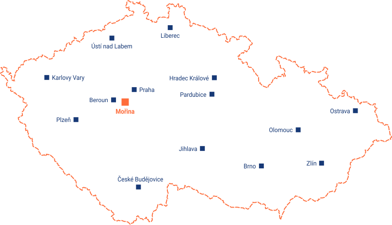 Situační mapa ČR